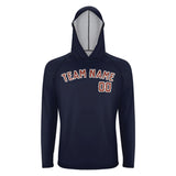Custom Navy Coral Red UV-Hoodie