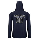Custom Navy Black UV-Hoodie