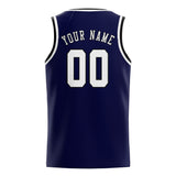 Custom Navy & White Colors Design Sports Basketball Jersey
