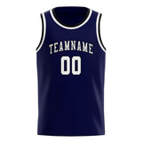 Custom Navy & White Colors Design Sports Basketball Jersey