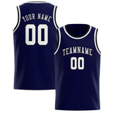 Custom Navy & White Colors Design Sports Basketball Jersey