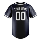 Custom Navy & White Colors Design Sports Baseball Jersey