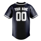 Custom Navy & White Colors Design Sports Baseball Jersey