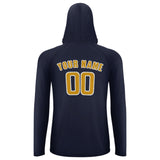 Custom Navy Yellow UV-Hoodie