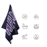 Custom Navy Light Purple Beach Towel