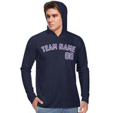 Custom Navy Light Purple UV-Hoodie
