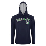 Custom Navy Emerald Green UV-Hoodie