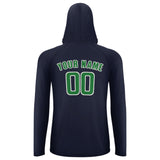 Custom Navy Emerald Green UV-Hoodie