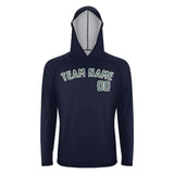 Custom Navy Blue Green UV-Hoodie