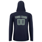 Custom Navy Blue Green UV-Hoodie