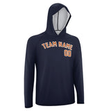 Custom Navy Orange UV-Hoodie