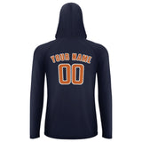 Custom Navy Orange UV-Hoodie