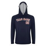 Custom Navy Copper Rose UV-Hoodie