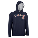Custom Navy Copper Rose UV-Hoodie
