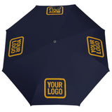 Custom Navy Yellow Automatic Umbrella