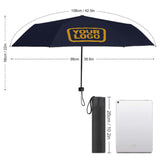 Custom Navy Yellow Automatic Umbrella