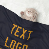 Custom Navy Yellow Pet Blanket