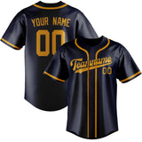 Custom Navy & Yellow Colors Design Sports Baseball Jersey