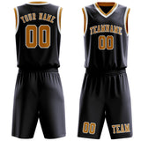 Custom Navy Yellow Basketball Set