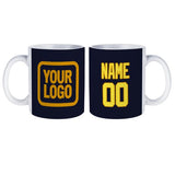 Custom Navy Light Yellow Mug
