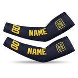 Custom Navy Light Yellow Arm Sleeve