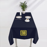 Custom Navy Yellow Square Table Cloth