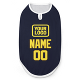 Custom Navy Light Yellow Pet Vest