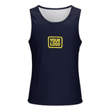 Custom Navy Light Yellow Men's Tank Top