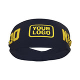 Custom Navy Light Yellow Sports headband
