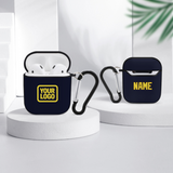 Custom Navy Light Yellow AirPods Case