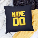 Custom Navy Light Yellow Pillowcase