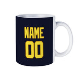 Custom Navy Light Yellow Mug