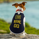 Custom Navy Light Yellow Pet Vest