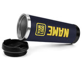 Custom Navy Light Yellow Stainless Steel Water Cup