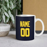 Custom Navy Light Yellow Mug