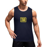 Custom Navy Light Yellow Men's Tank Top