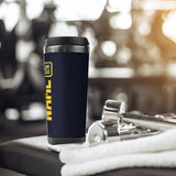 Custom Navy Light Yellow Stainless Steel Water Cup