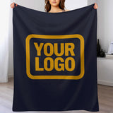 Custom Navy Yellow Blanket