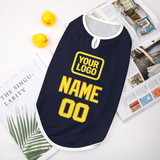 Custom Navy Light Yellow Pet Vest