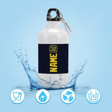 Custom Navy Light Yellow Sports Bottle