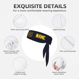 Custom Navy Light Yellow Headband