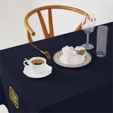 Custom Navy Yellow Square Table Cloth
