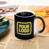 Custom Navy Light Yellow Magic Mug