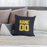 Custom Navy Light Yellow Pillowcase