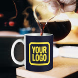 Custom Navy Light Yellow Mug