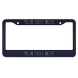 Custom Navy Dark Grey License Plate Frame