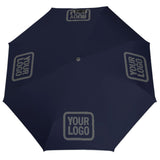 Custom Navy Dark Grey Automatic Umbrella