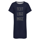 Custom Navy Dark Grey Nachthemd