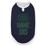 Custom Navy Green Pet Vest