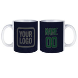 Custom Navy Green Mug